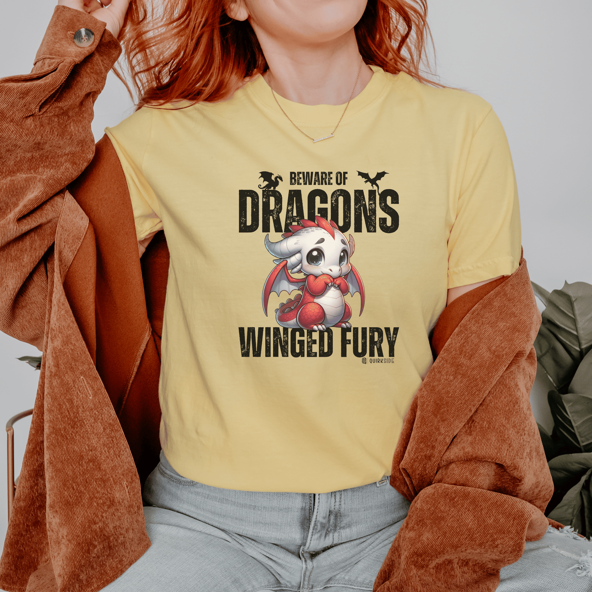 Dragon Lover Unisex T-shirt, Dragon Tee Shirt, Fantasy Graphic Tee, Dragon Art Shirt, Dragon Apparel - Quirkside Creations