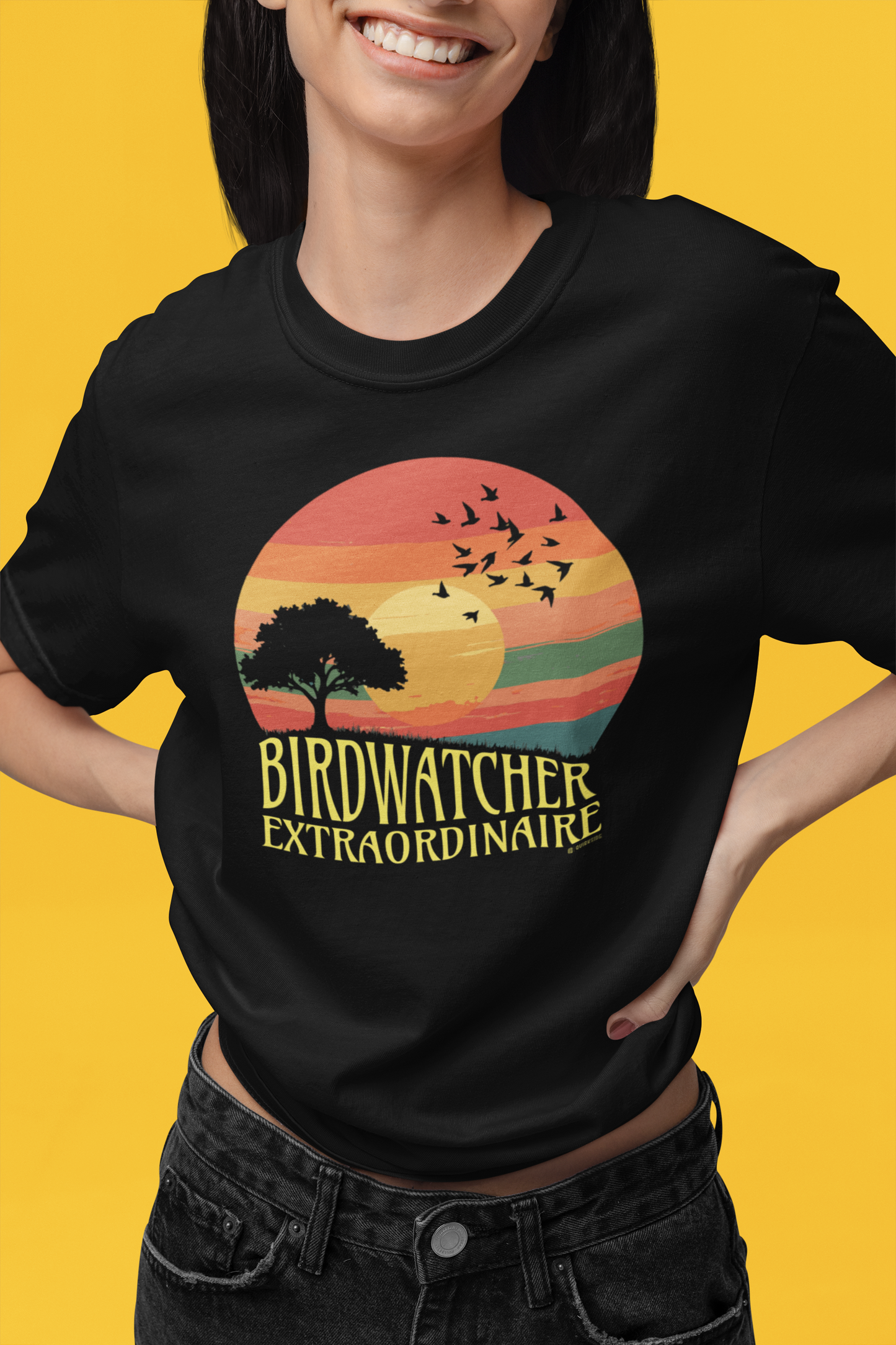 Birdwatching Retro Style Unisex T-shirt, Nature Lover Tee, Vintage Birdwatcher Shirt, Ornithology Gift, Bird Watching Apparel