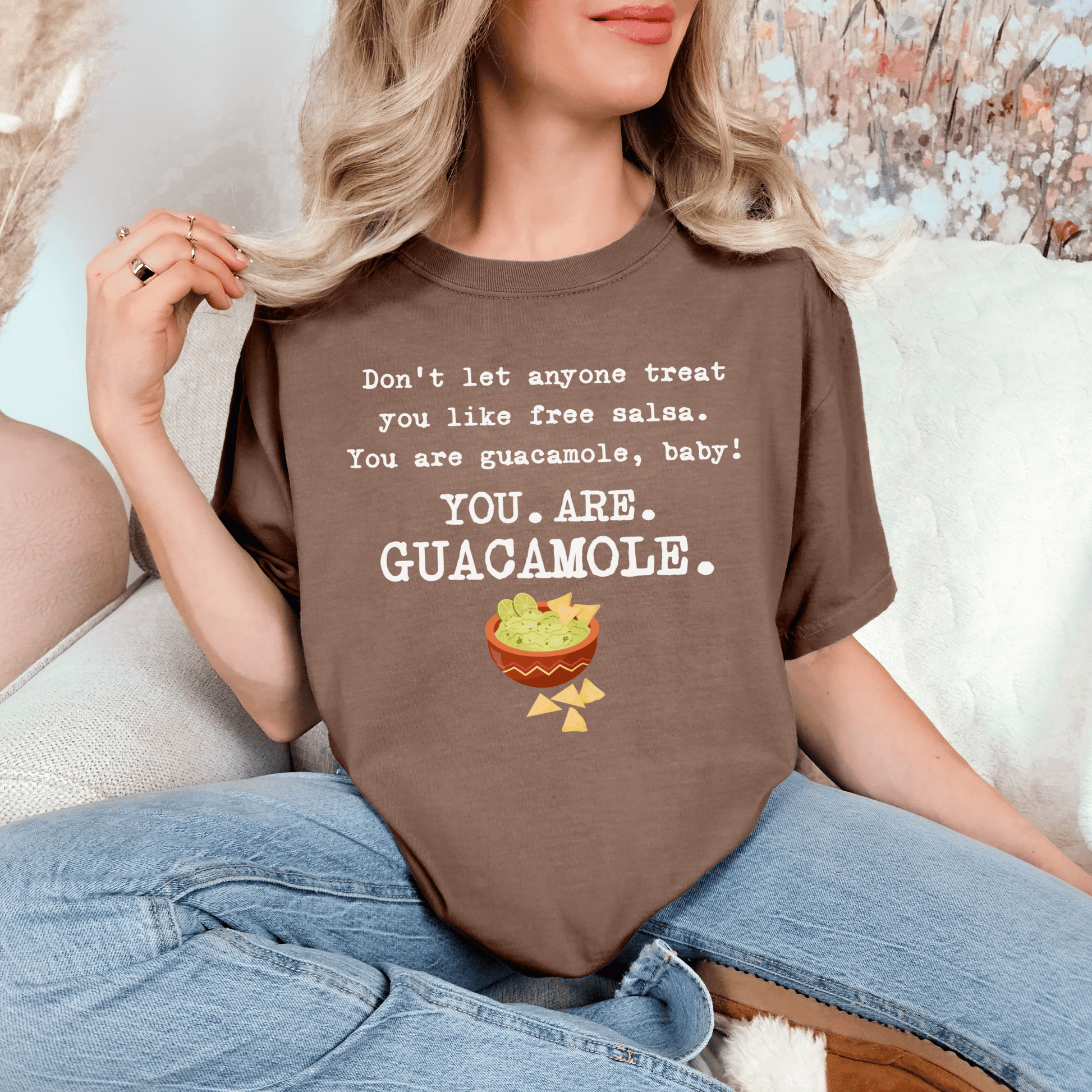 Premium Guacamole Unisex Garment-Dyed T-shirt, Funny Avocado Lover Tee, Gift for Foodie, Soft Graphic Tee, Unique Graphic Tee, Novelty Top - Quirkside Creations