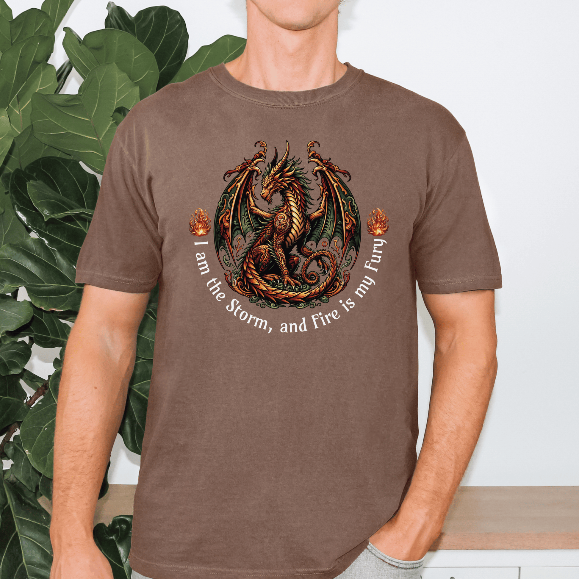 Dragon Power Unisex T-shirt, Magical Inner Strength Statement Tee, Mythical Legend Apparel, Inspirational Dragon Tee, Power of Fire Tee - Quirkside Creations
