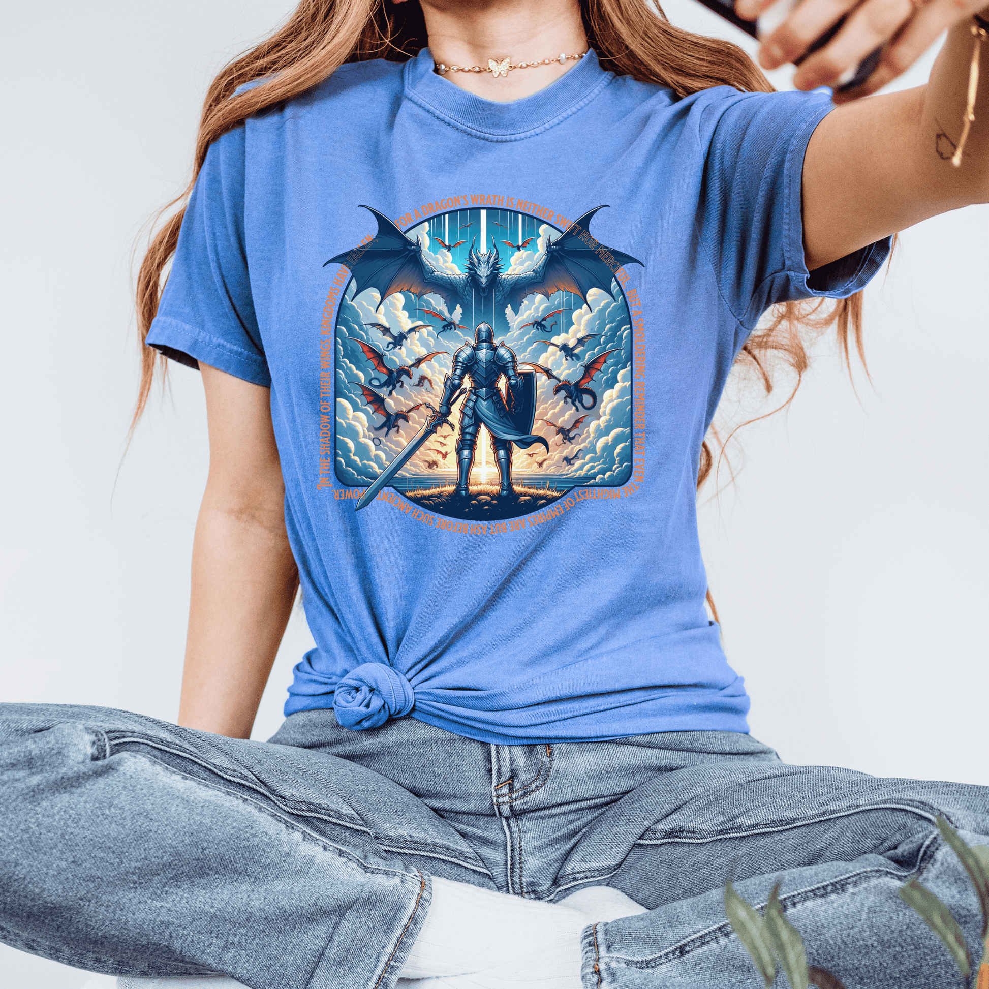 Dragon Lover Unisex T-shirt, Mythical Creature Tee, Fantasy Dragon Shirt, Fire Breathing Beast Top, Mystical Reptile Apparel - Quirkside Creations