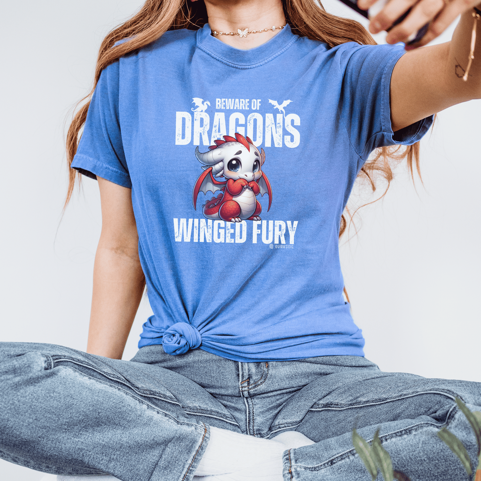 Dragon Lover Unisex T-shirt, Dragon Tee Shirt, Fantasy Graphic Tee, Dragon Art Shirt, Dragon Apparel - Quirkside Creations