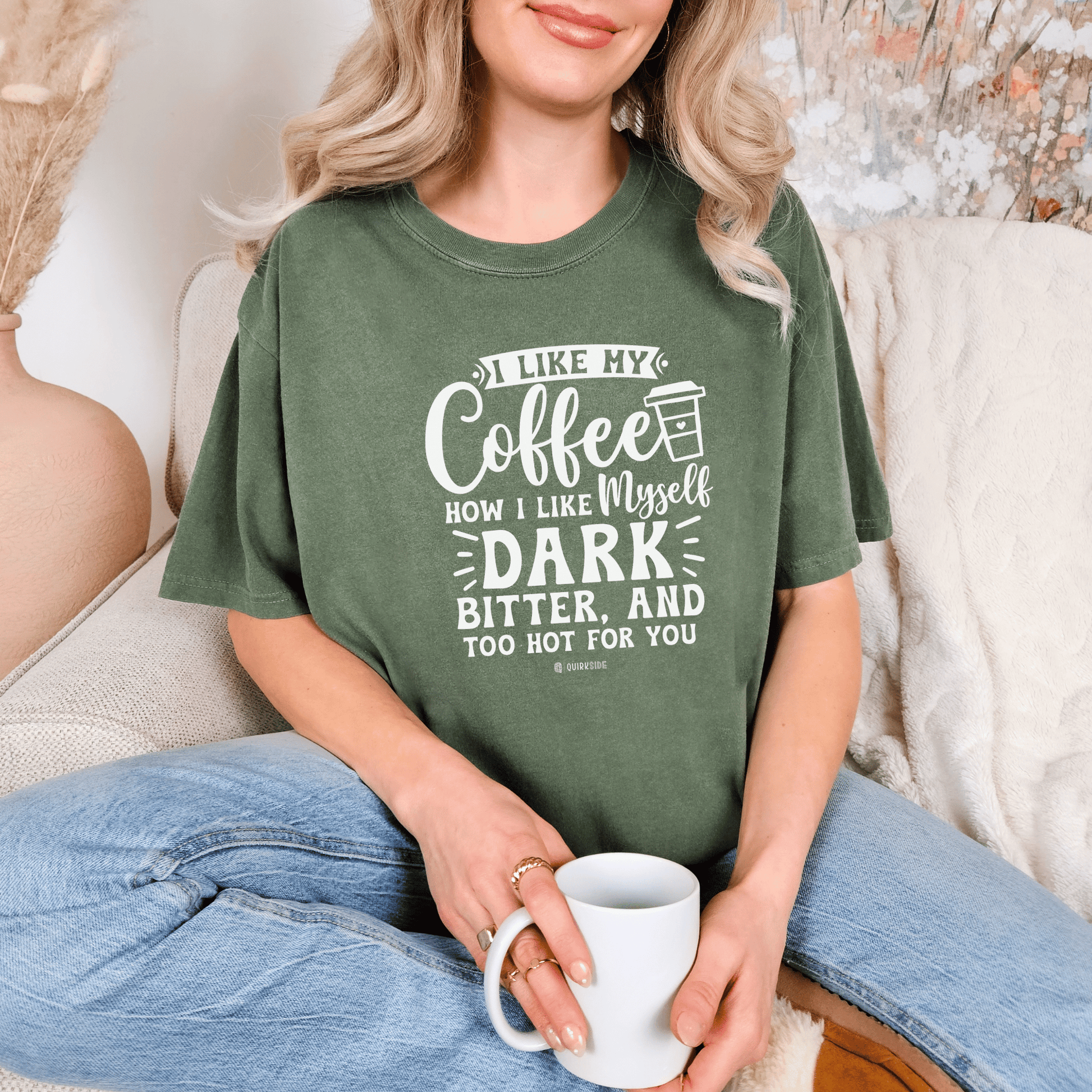 Coffee Lover Unisex T-shirt, Sarcastic Tee, Humorous Graphic Top, Gift for Coffee Drinker, Comical Shirt - Quirkside Creations