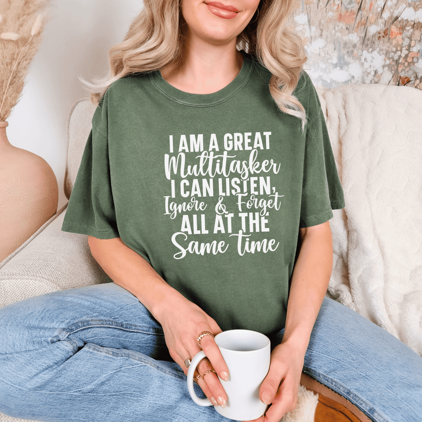 Multitasking Funny Unisex Garment-Dyed T-shirt, Sarcastic Tee, Humorous Shirt, Novelty Top, Joke Tee, Casual Apparel