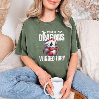 Dragon Lover Unisex T-shirt, Dragon Tee Shirt, Fantasy Graphic Tee, Dragon Art Shirt, Dragon Apparel - Quirkside Creations