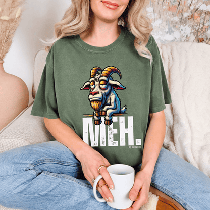 Funny Goat Boredom Unisex T-shirt, Sarcastic Animal Graphic Tee, Comical Farmyard Top, Humorous Goat Lover Gift, Vintage Style Shirt - Quirkside Creations