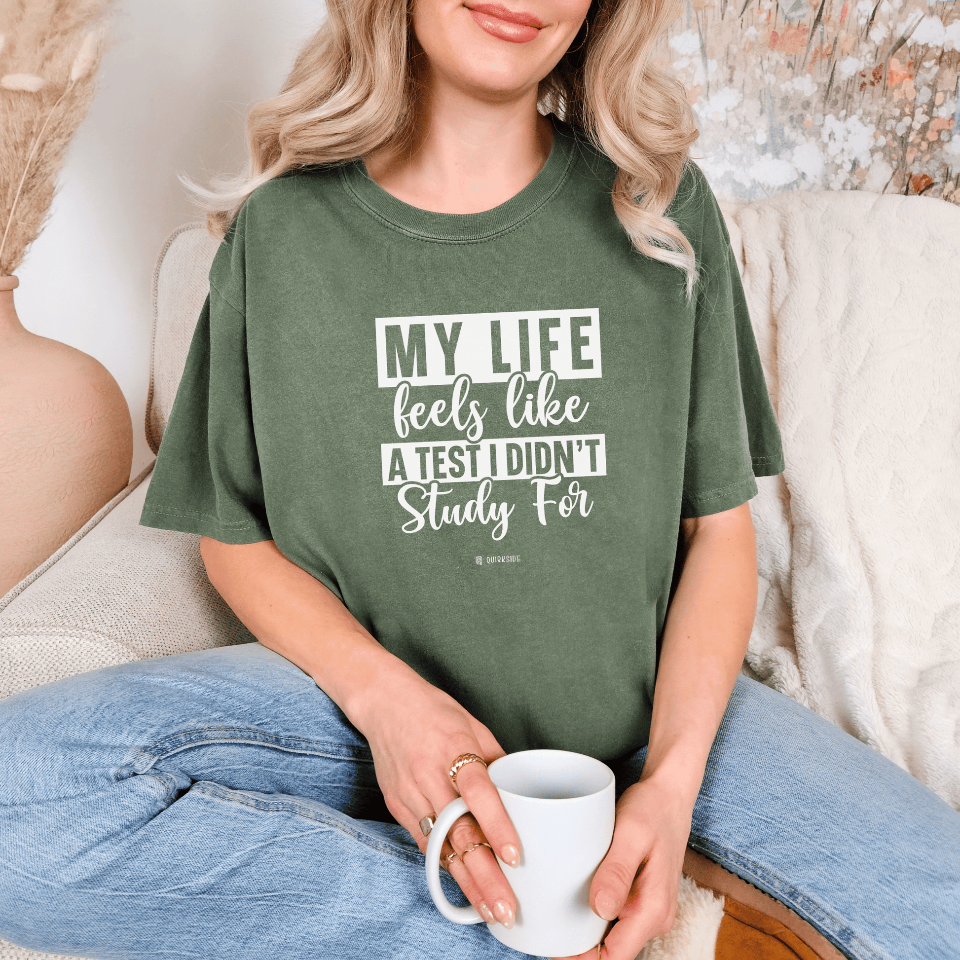 Funny Life Challenges T-shirt, Complaining About Life Tee, Humorous Unisex Shirt, Sarcastic Graphic Tee, Gift for Test Anxiety - Quirkside Creations