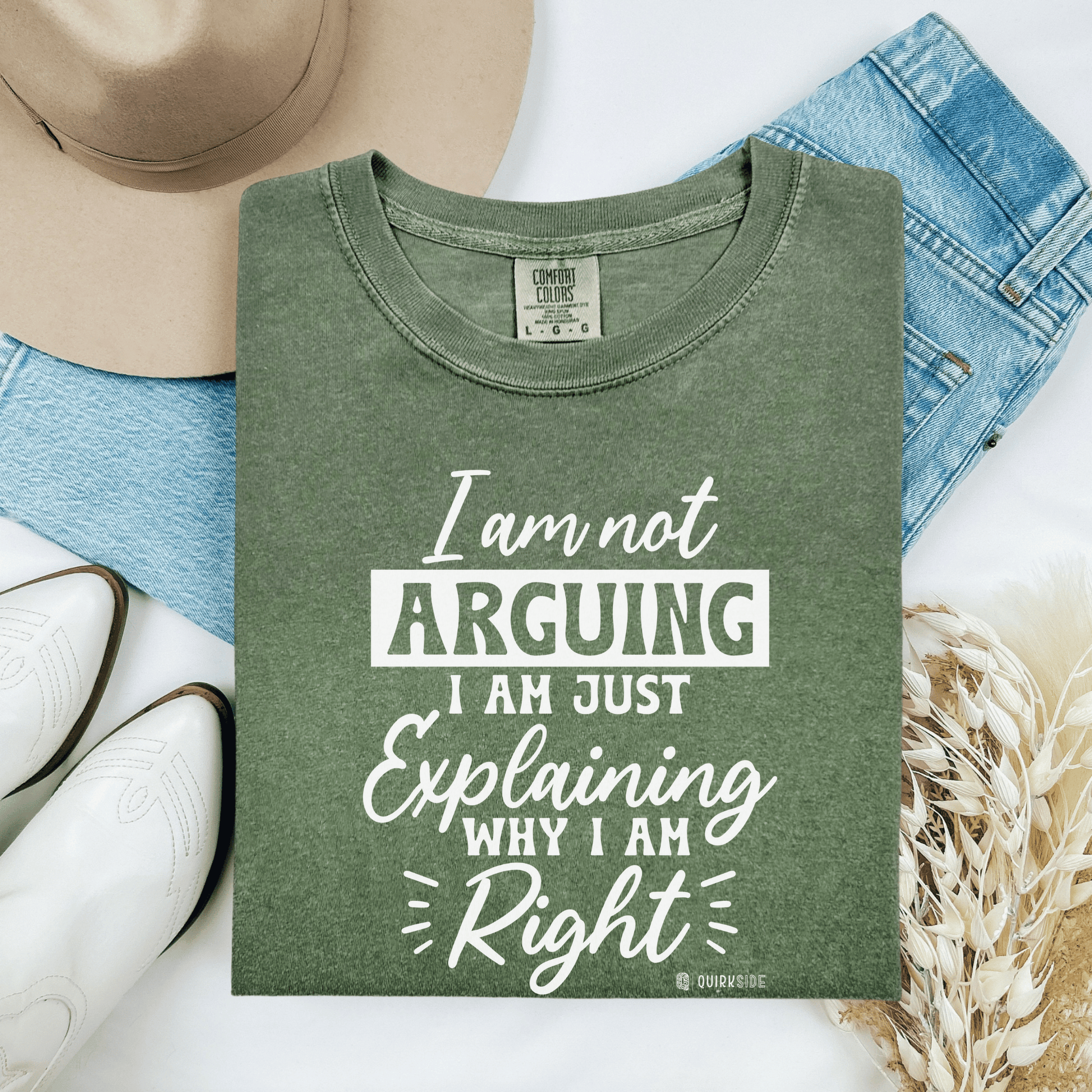 Funny Self-Serving Unisex T-shirt, Sarcastic Winning Argument Tee, Humorous Right All the Time Shirt, Comical Tee for Men and Women, - Quirkside Creations