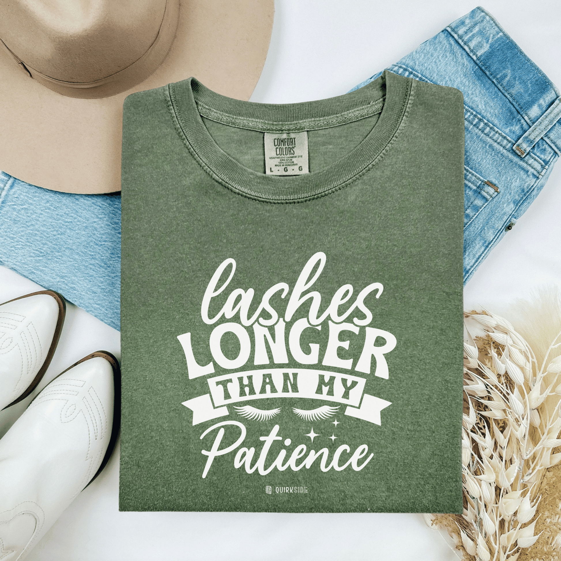 Funny Patience Levels Eye Lashes T-shirt, Humorous Graphic Tee, Sarcastic Unisex Shirt, Comical Quote Top, Men's Women's Apparel - Quirkside Creations