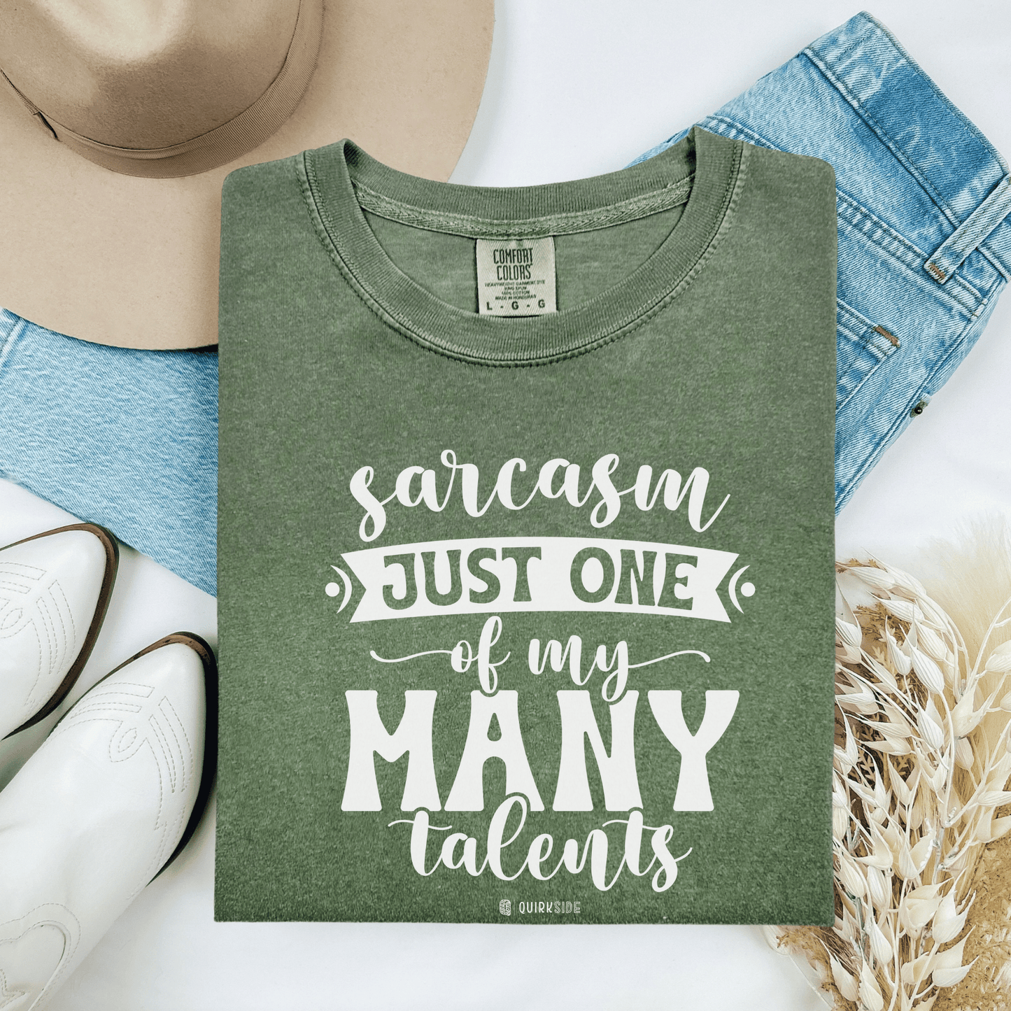 Funny Unisex Garment-Dyed T-shirt, Premium Sarcastic Tee, Humorous Adult Joke Top, Novelty Graphic Tee - Quirkside Creations