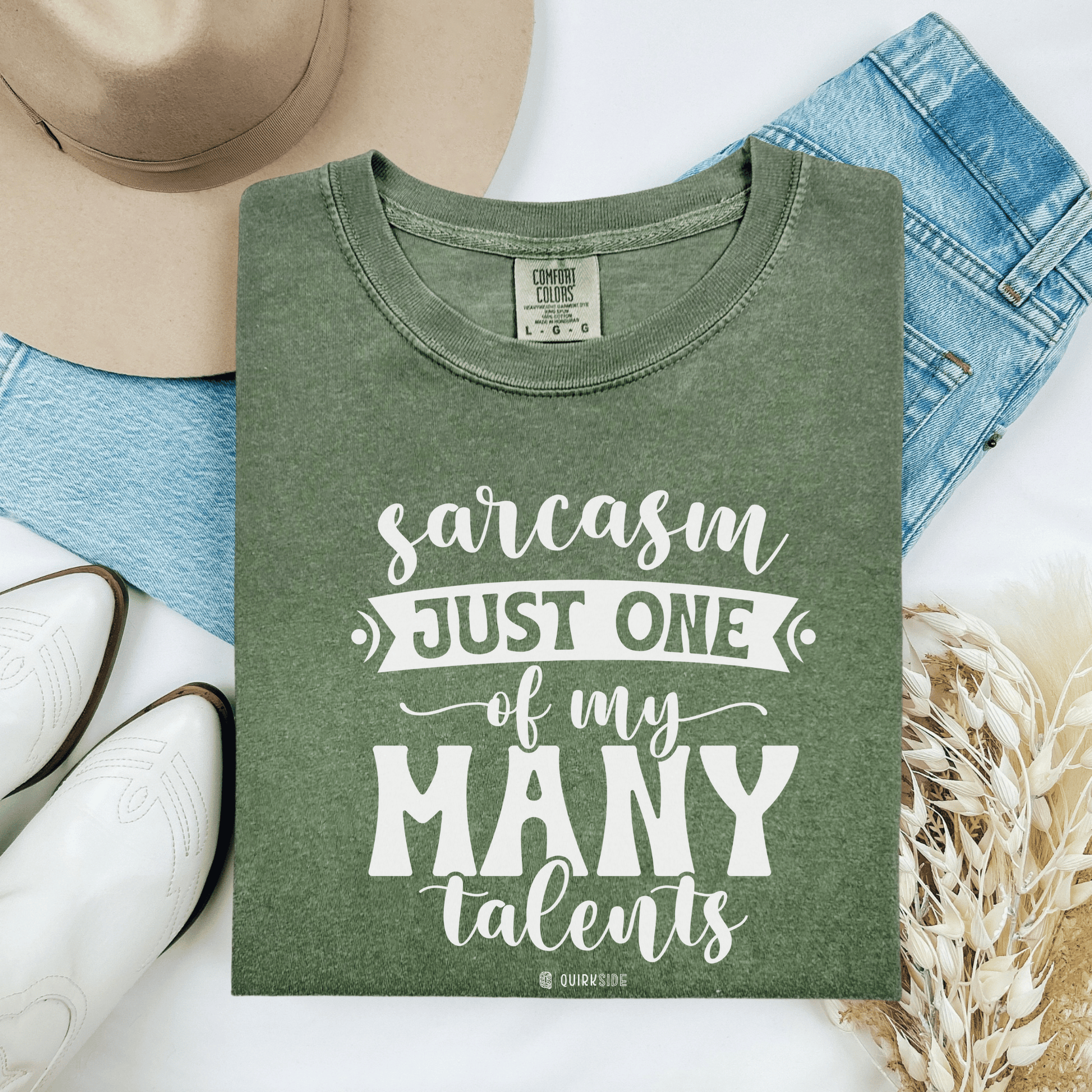 Funny Unisex Garment-Dyed T-shirt, Premium Sarcastic Tee, Humorous Adult Joke Top, Novelty Graphic Tee - Quirkside Creations
