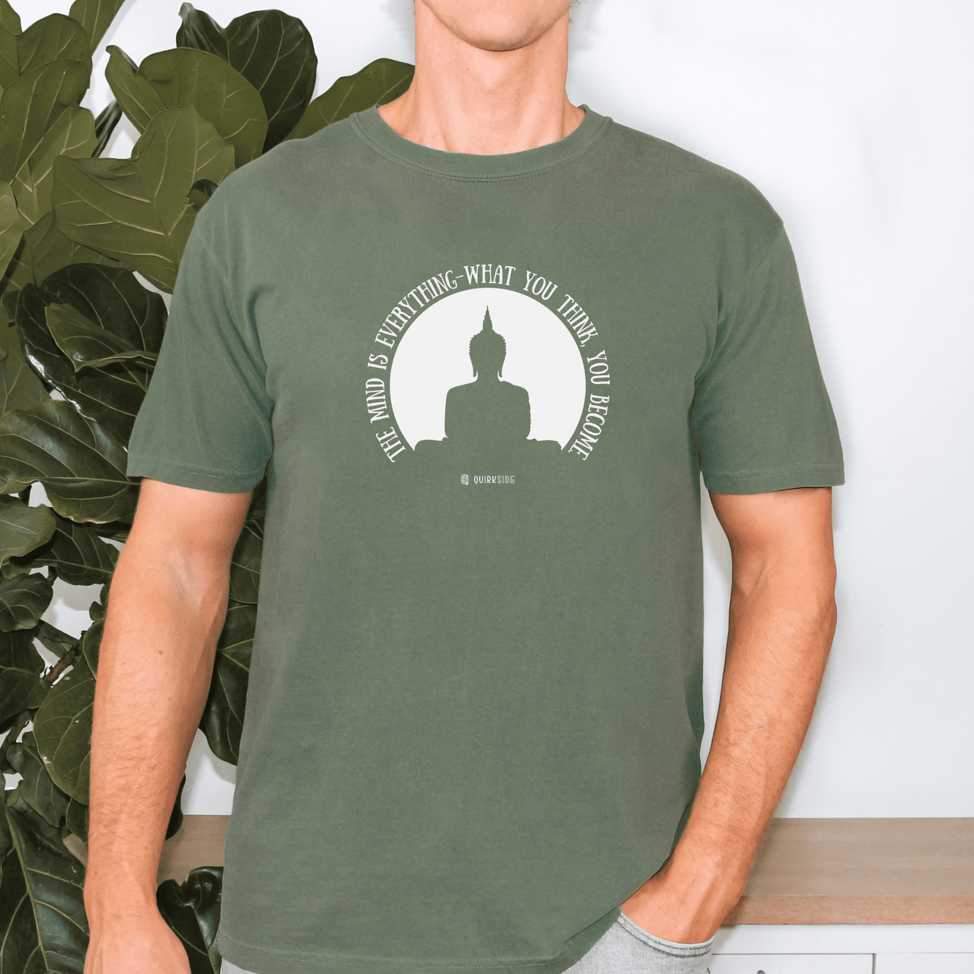 Buddha Quote Mind Power T-shirt, Inspirational Tee, Positive Thinking Shirt, Meditation Top, Unisex Graphic Apparel - Quirkside Creations