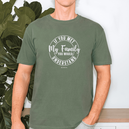 Funny Family Traits Unisex T-shirt, Humorous Cotton Tee, Gift for Him or Her, Casual Top, Comical Graphic Shirt - Quirkside Creations