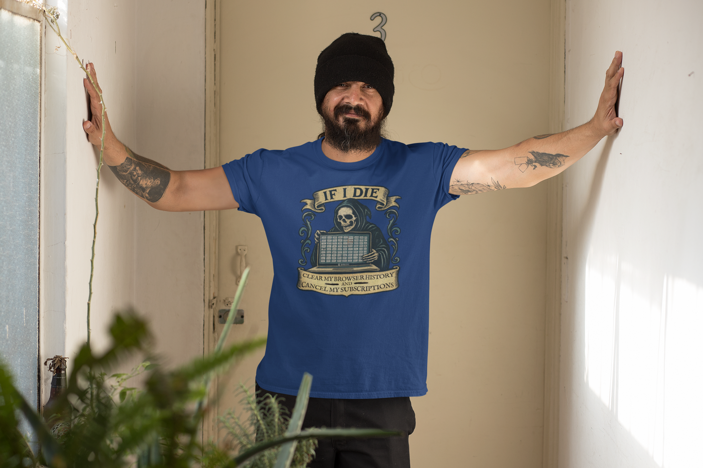 Grim Reaper Graphic Tee, Funny Death T-Shirt, If I Die Shirt, Halloween Gift, Unisex Casual Top