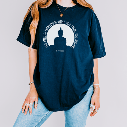 Buddha Quote Mind Power T-shirt, Inspirational Tee, Positive Thinking Shirt, Meditation Top, Unisex Graphic Apparel - Quirkside Creations