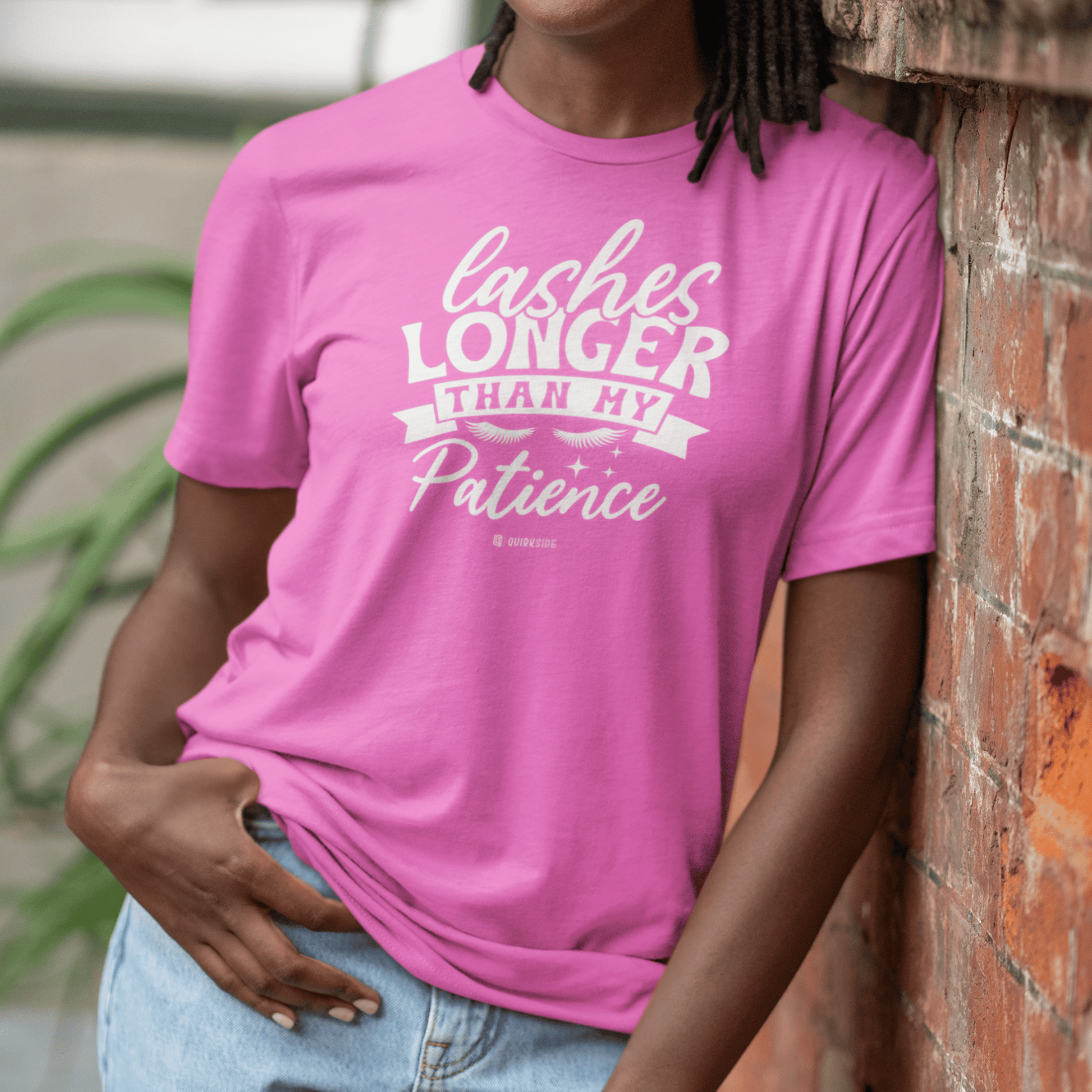 Funny Patience Levels Eye Lashes T-shirt, Humorous Graphic Tee, Sarcastic Unisex Shirt, Comical Quote Top, Men's Women's Apparel - Quirkside Creations