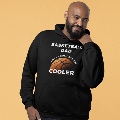 Basketball Dad Coolness Hoodie, Father's Day Gift, Sports Fan Sweatshirt, Gift for Basketball Lover, Dad Appreciation Apparel - Quirkside Creations