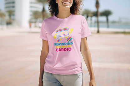 Retro VHS Cardio Unisex T-Shirt, Vintage Fitness Tee, Funny Gift, 80s Nostalgia Apparel, Movie Buff Shirt