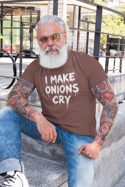 I Make Onions Cry, Gift for Millennials, Casual Wear, Humor Shirt, Relaxed Fit T-Shirt