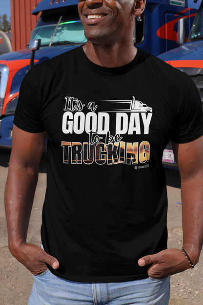 Trucking T-shirt, Truckers Tee, Highway Driver Shirt, On The Road Top, Unisex Tee, Comfortable Garment-Dyed Shirt