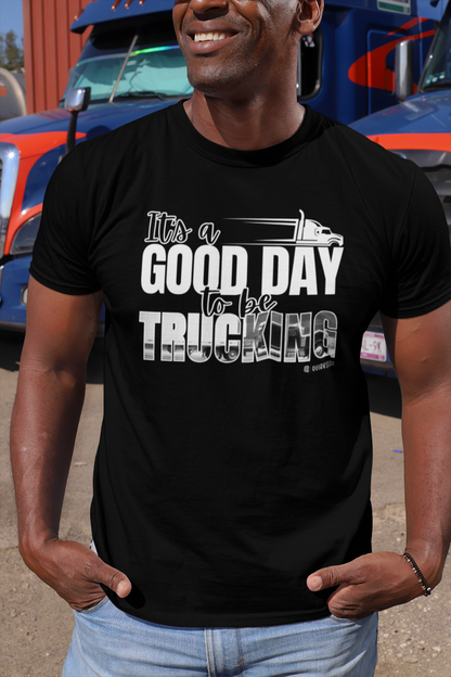 Trucking T-shirt, Truckers Tee, Highway Driver Shirt, On The Road Top, Unisex Tee, Comfortable Garment-Dyed Shirt
