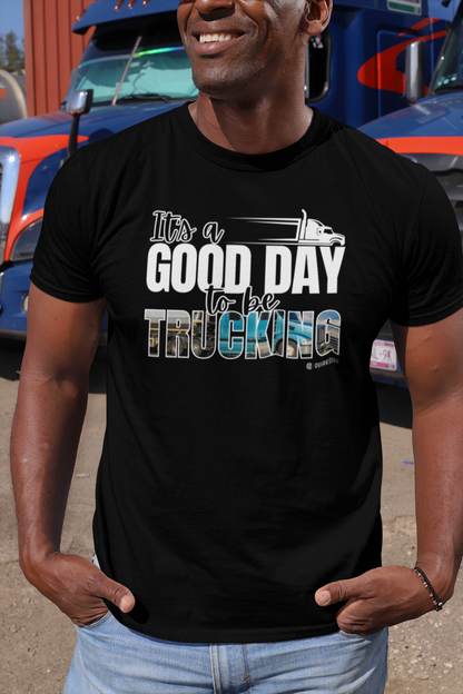Trucking T-shirt, Truckers Tee, Highway Driver Shirt, On The Road Top, Unisex Tee, Comfortable Garment-Dyed Shirt