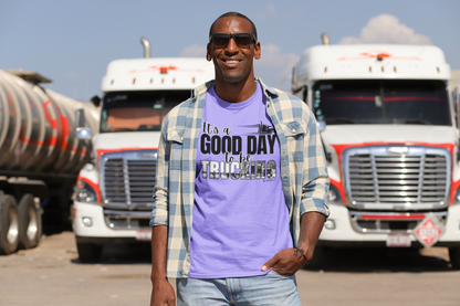 Trucking T-shirt, Truckers Tee, Highway Driver Shirt, On The Road Top, Unisex Tee, Comfortable Garment-Dyed Shirt