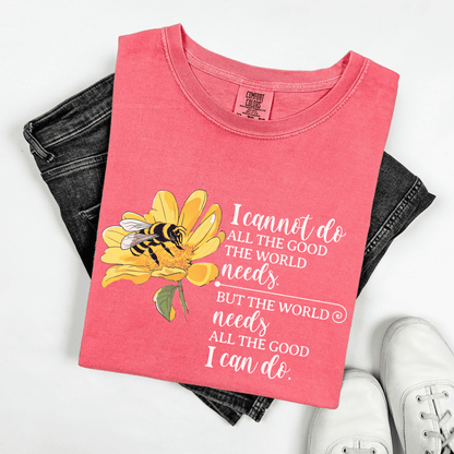 Honey Bee Unisex T-shirt, Nature Inspired Tee, Inspirational Message Shirt, Plant Lover Gift, Animal Advocate Top