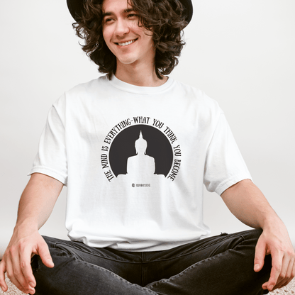 Buddha Quote Mind Power T-shirt, Inspirational Tee, Positive Thinking Shirt, Meditation Top, Unisex Graphic Apparel