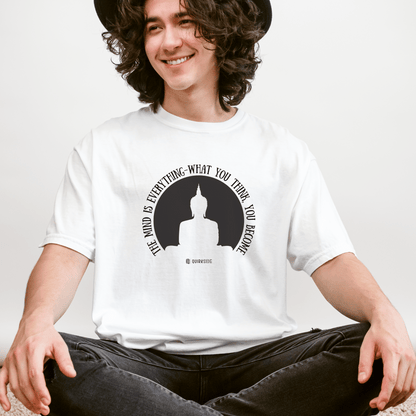 Buddha Quote Mind Power T-shirt, Inspirational Tee, Positive Thinking Shirt, Meditation Top, Unisex Graphic Apparel - Quirkside Creations