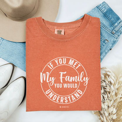 Funny Family Traits Unisex T-shirt, Humorous Cotton Tee, Gift for Him or Her, Casual Top, Comical Graphic Shirt - Quirkside Creations